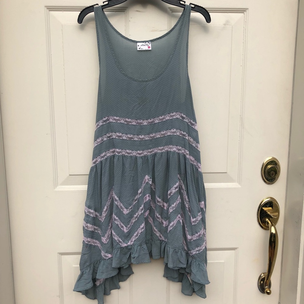 Free People Voile and Lace Trapeze Slip dress